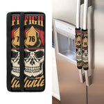 Volunteer Firefighter Print Refrigerator Handle Covers