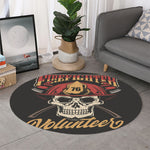 Volunteer Firefighter Print Round Rug