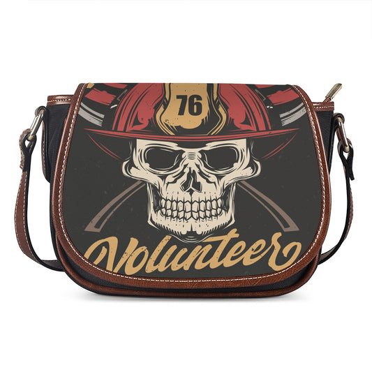 Volunteer Firefighter Print Saddle Bag