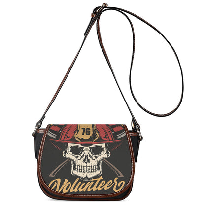 Volunteer Firefighter Print Saddle Bag