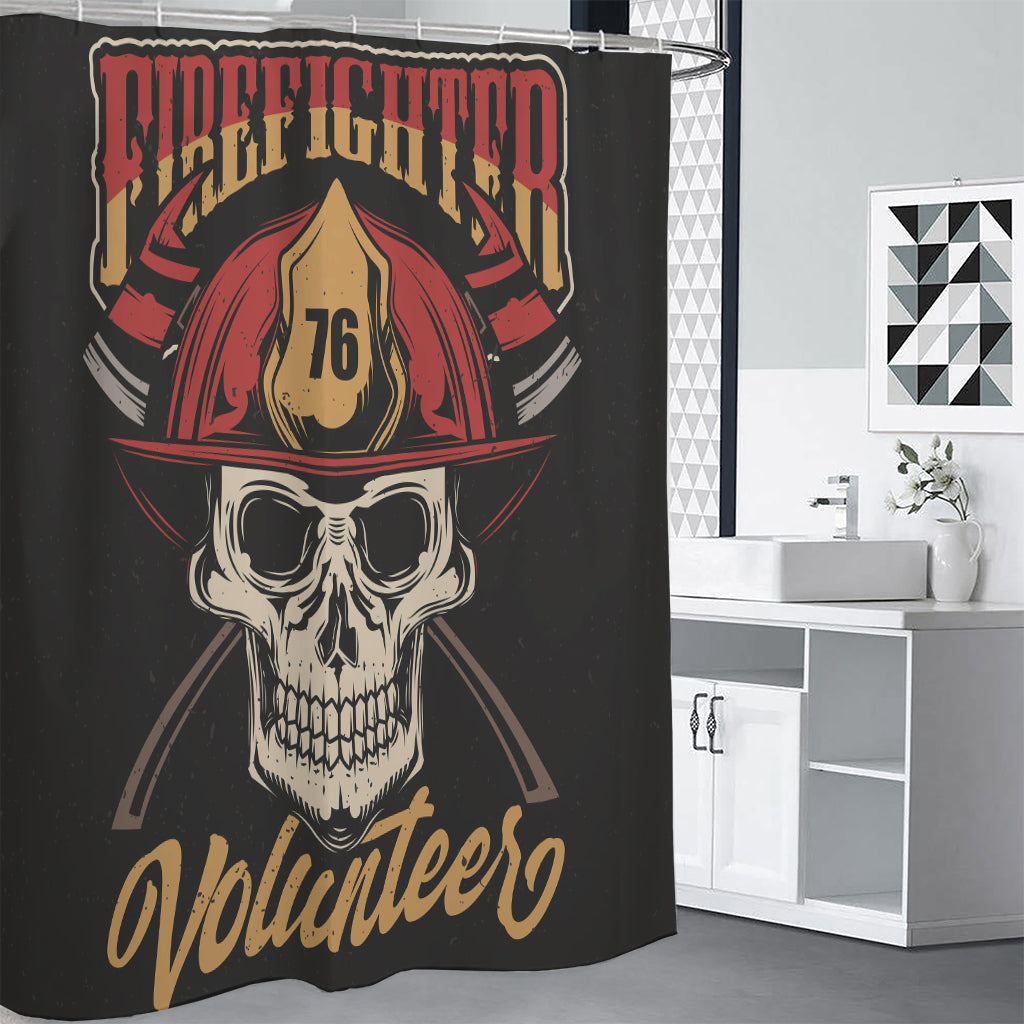 Volunteer Firefighter Print Shower Curtain