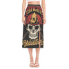 Volunteer Firefighter Print Side Slit Midi Skirt