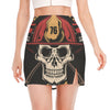 Volunteer Firefighter Print Side Slit Mini Skirt