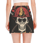 Volunteer Firefighter Print Side Slit Mini Skirt