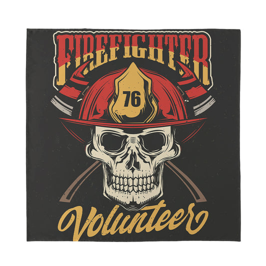 Volunteer Firefighter Print Silk Bandana