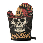 Volunteer Firefighter Print Single Oven Mitt
