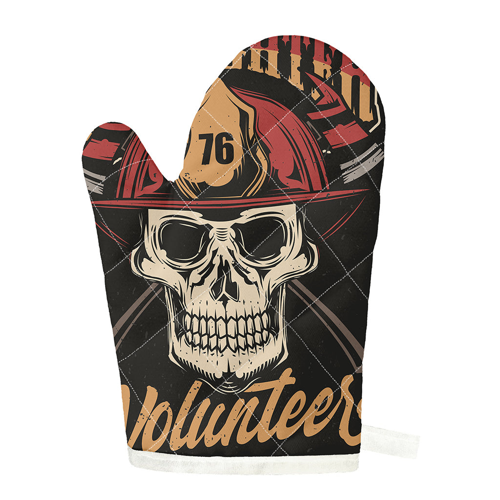 Volunteer Firefighter Print Single Oven Mitt