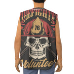 Volunteer Firefighter Print Sleeveless Baseball Jersey