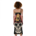 Volunteer Firefighter Print Slim Fit Midi Cami Dress