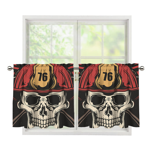 Volunteer Firefighter Print Tier Curtains