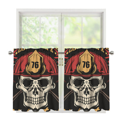Volunteer Firefighter Print Tier Curtains