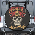 Volunteer Firefighter Print Tire Cover