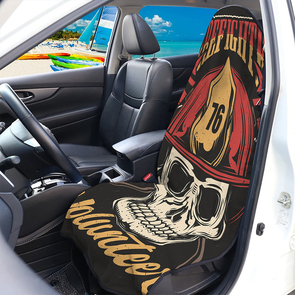 Volunteer Firefighter Print Waterproof Car Seat Cover