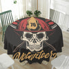 Volunteer Firefighter Print Waterproof Round Tablecloth