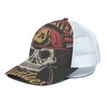 Volunteer Firefighter Print White Mesh Trucker Cap