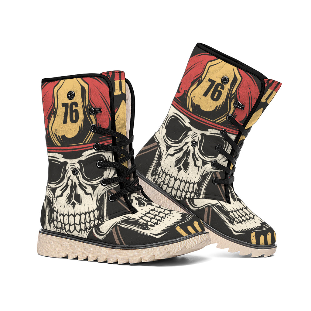 Volunteer Firefighter Print Winter Boots