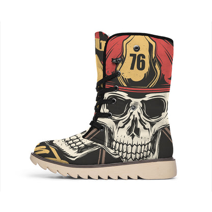 Volunteer Firefighter Print Winter Boots