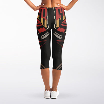Volunteer Firefighter Print Women's Capri Leggings