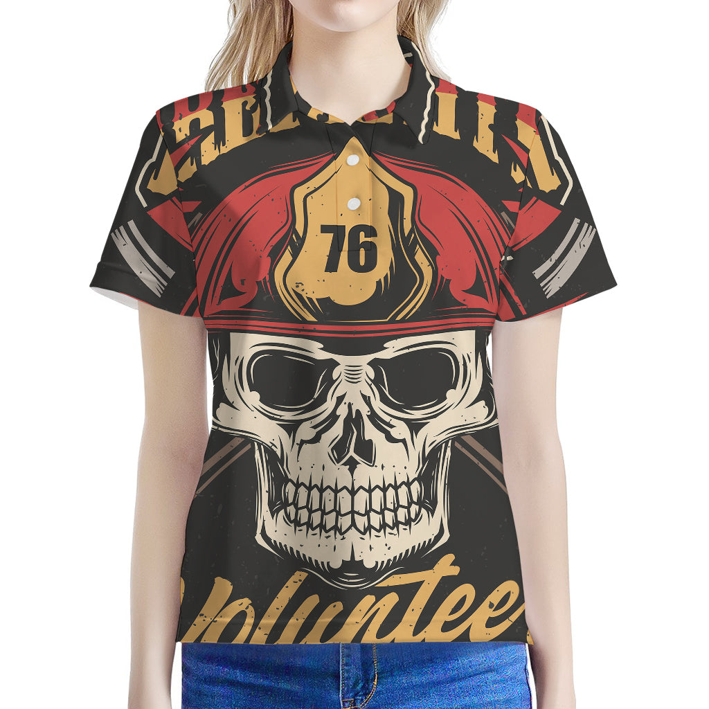 Volunteer Firefighter Print Women's Polo Shirt