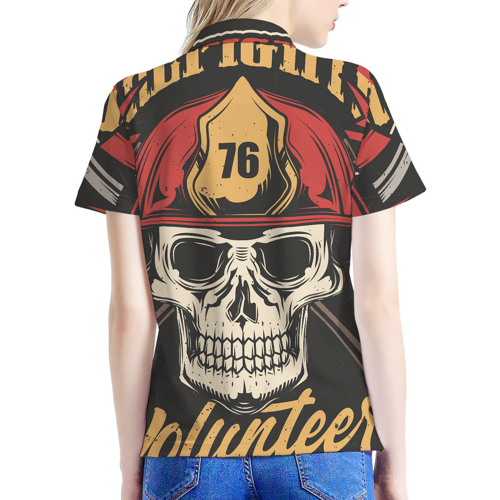 Volunteer Firefighter Print Women's Polo Shirt