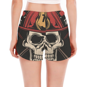 Volunteer Firefighter Print Women's Split Running Shorts