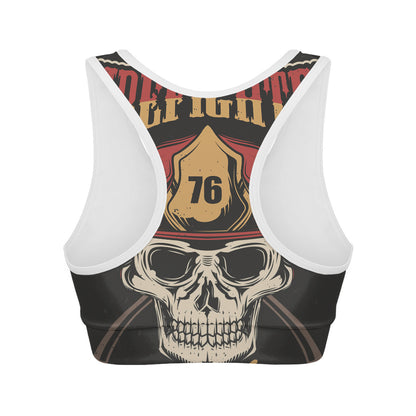 Volunteer Firefighter Print Women's Sports Bra