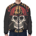 Volunteer Firefighter Print Zip Sleeve Bomber Jacket