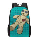 Voodoo Doll Print 17 Inch Backpack
