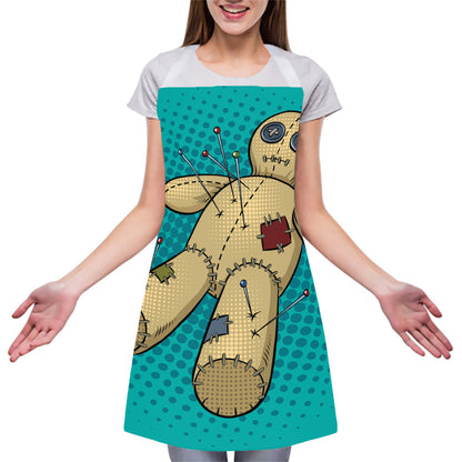 Voodoo Doll Print Adjustable Apron