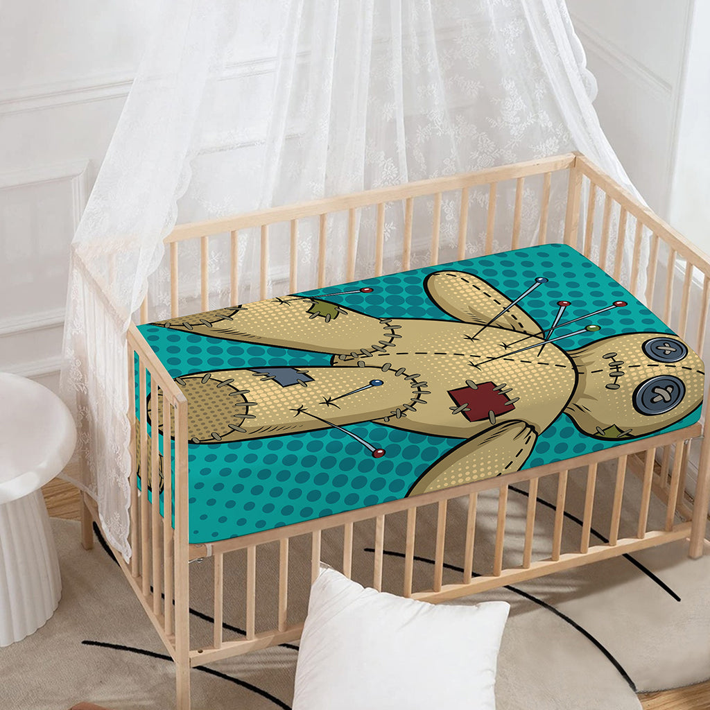 Voodoo Doll Print Baby Crib Sheet