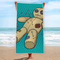 Voodoo Doll Print Beach Towel