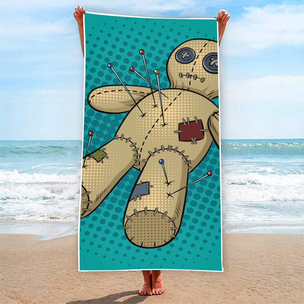Voodoo Doll Print Beach Towel