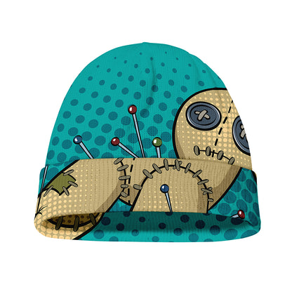 Voodoo Doll Print Beanie