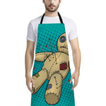 Voodoo Doll Print Bib Apron With Pocket
