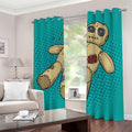Voodoo Doll Print Dimout Grommet Curtains