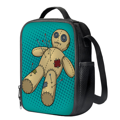 Voodoo Doll Print Crossbody Lunch Bag