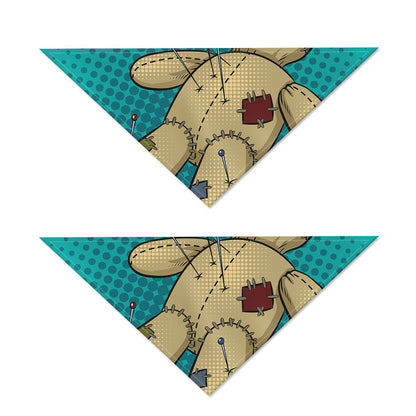 Voodoo Doll Print Dog Bandana