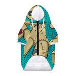 Voodoo Doll Print Dog Zip Up Hoodie