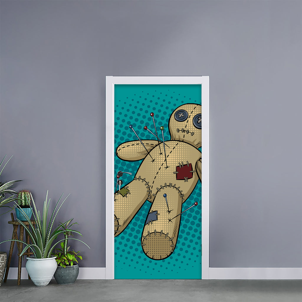 Voodoo Doll Print Door Sticker