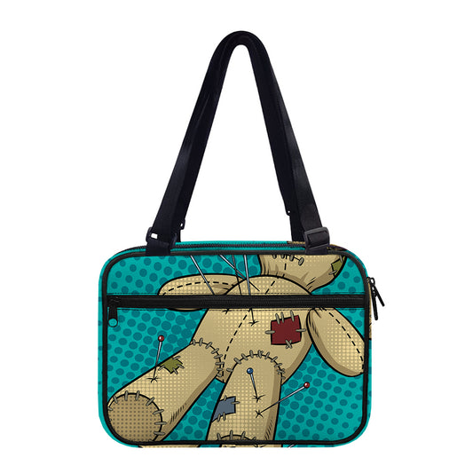Voodoo Doll Print Double Strap Bible Bag
