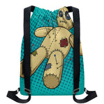 Voodoo Doll Print Drawstring Backpack