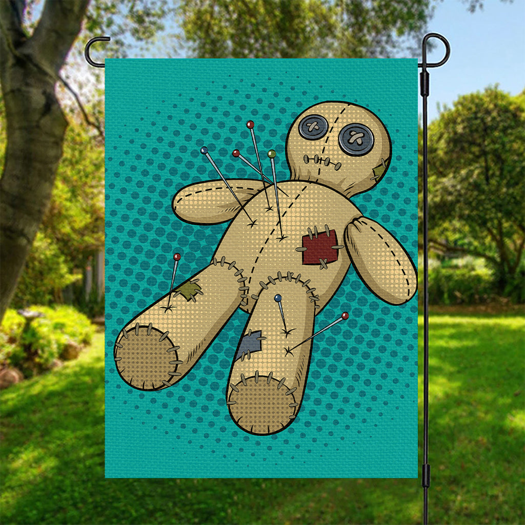Voodoo Doll Print Garden Flag