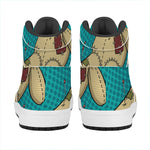 Voodoo Doll Print High Top Leather Sneakers