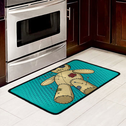 Voodoo Doll Print Kitchen Mat