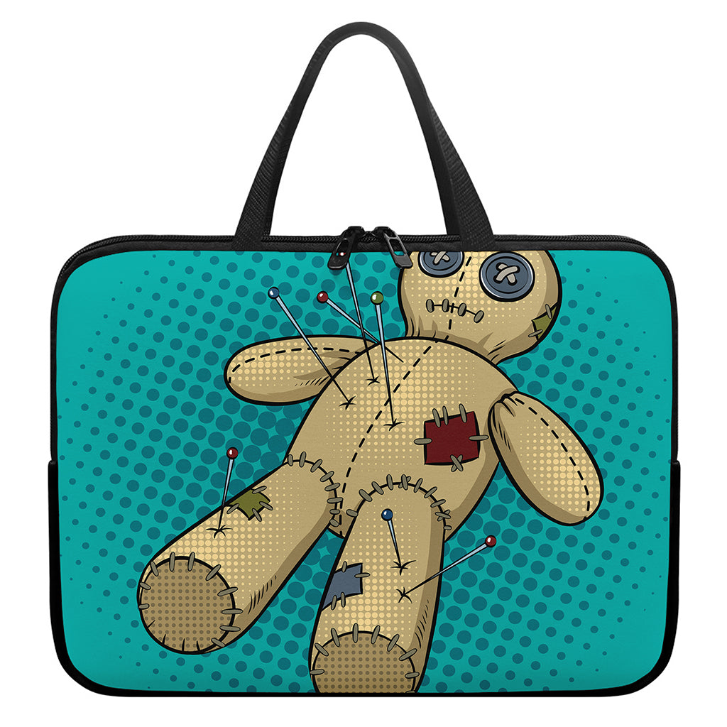 Voodoo Doll Print Laptop Sleeve With Handle