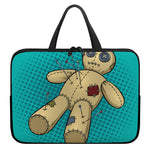 Voodoo Doll Print Laptop Sleeve With Handle