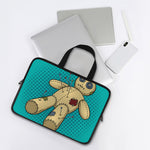 Voodoo Doll Print Laptop Sleeve With Handle