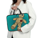 Voodoo Doll Print Laptop Sleeve With Handle