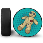 Voodoo Doll Print Leather Spare Tire Cover