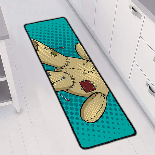 Voodoo Doll Print Long Kitchen Mat